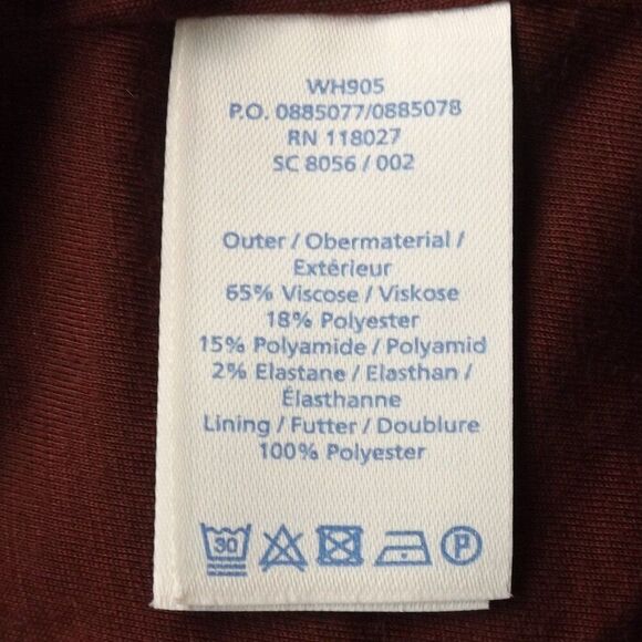 BODEN Burgundy Sparkle Dress, 4L, Flutter Sleeve, V-neckline, Belted/Sash - Picture 7 of 12